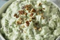 Homemade Green Pistachio Fluff Dessert Royalty Free Stock Photo