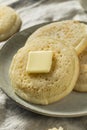 Homemade Grilled British Crumpets Royalty Free Stock Photo