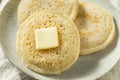 Homemade Grilled British Crumpets Royalty Free Stock Photo