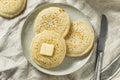 Homemade Grilled British Crumpets Royalty Free Stock Photo