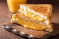 Homemade grilled cheese sandwich for breakfast Royalty Free Stock Photo