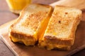 Homemade grilled cheese sandwich for breakfast Royalty Free Stock Photo