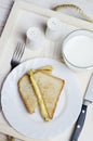 Homemade grilled cheese sandwich for breakfast Royalty Free Stock Photo
