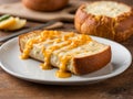 homemade grilled cheese sandwich for breakfast Royalty Free Stock Photo