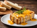 homemade grilled cheese sandwich for breakfast Royalty Free Stock Photo