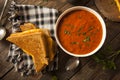 Homemade Grilled Cheese with Tomato Soup Royalty Free Stock Photo