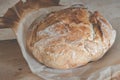 Homemade handmade craft bread on a wooden board