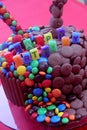 Abstract Happy Birthday Smarty Cake and Chocolate