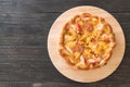 Homemade hawaiian seafood pizza