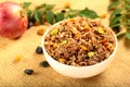 Homemade healthy breakfast ragi semiya upma