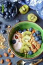 Homemade Healthy Breakfast with yogurt, granola and berries Royalty Free Stock Photo