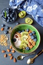 Homemade Healthy Breakfast with yogurt, granola and berries Royalty Free Stock Photo