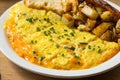 Homemade Healthy Cheese Omelet for Breakfast Royalty Free Stock Photo