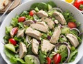 Homemade healthy chicken salad in a bowl Royalty Free Stock Photo