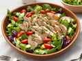 Homemade healthy chicken salad in a bowl Royalty Free Stock Photo