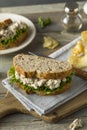 Homemade Healthy Chicken Salad Sandwich Royalty Free Stock Photo