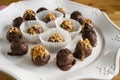 Homemade healthy chocolate truffles Royalty Free Stock Photo