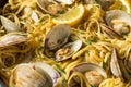 Homemade Healthy Linguini and Clams Royalty Free Stock Photo