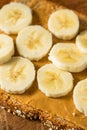 Homemade Healthy Peanut Butter Banana Sandwich Royalty Free Stock Photo