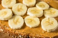 Homemade Healthy Peanut Butter Banana Sandwich Royalty Free Stock Photo