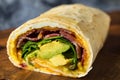 Homemade Healthy Trendy Breakfast Egg Burrito