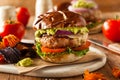 Homemade Healthy Turkey Burgers Royalty Free Stock Photo