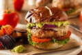 Homemade Healthy Turkey Burgers Royalty Free Stock Photo