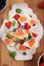 Homemade Healthy Yoghurt Bark with Fresh Fruit Royalty Free Stock Photo