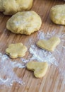 Homemade heart/flower shaped pastry Royalty Free Stock Photo