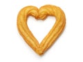 Homemade heart shape churro