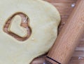 Homemade heart shaped pastry Royalty Free Stock Photo