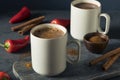 Homemade Holiday Spicy Mexican Hot Chocolate Royalty Free Stock Photo