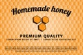 Homemade honey badge and label. Vector illustration design