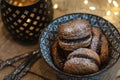 Homemade honey biscuits and a cup of aromatic coffee