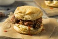 Homemade Honey Butter Chicken Biscuit Royalty Free Stock Photo