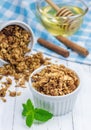 Homemade honey cinnamon granola Royalty Free Stock Photo