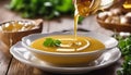 Homemade honey mustard salad dressing Royalty Free Stock Photo