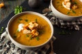 Homemade Hot Butternut Squash Soup Royalty Free Stock Photo