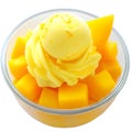 homemade ice cream with mango, Ai Generated