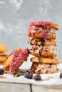 Homemade ice cream sandwich Royalty Free Stock Photo