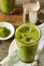 Homemade Iced Matcha Latte Tea Royalty Free Stock Photo