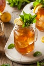 Homemade Iced Tea and Lemonade Royalty Free Stock Photo