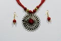 Homemade Indian Artificial designer Silk Thread Head Chain or Maang Tikka or Classic Bracelet with Earrings collection.