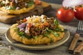 Homemade Indian Fry Bread Tacos Royalty Free Stock Photo