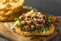 Homemade Indian Fry Bread Tacos Royalty Free Stock Photo