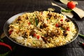 Homemade Indian mutton dum biriyani Royalty Free Stock Photo