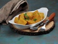 Homemade Indian Taro root  curry or Yam curry Royalty Free Stock Photo