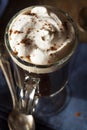 Homemade Irish Coffee with Whiskey Royalty Free Stock Photo