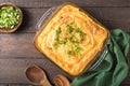Homemade Irish Shepherd`s Pie with Lamb and Potatoes Royalty Free Stock Photo