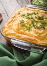 Homemade Irish Shepherd`s Pie with Lamb and Potatoes Royalty Free Stock Photo